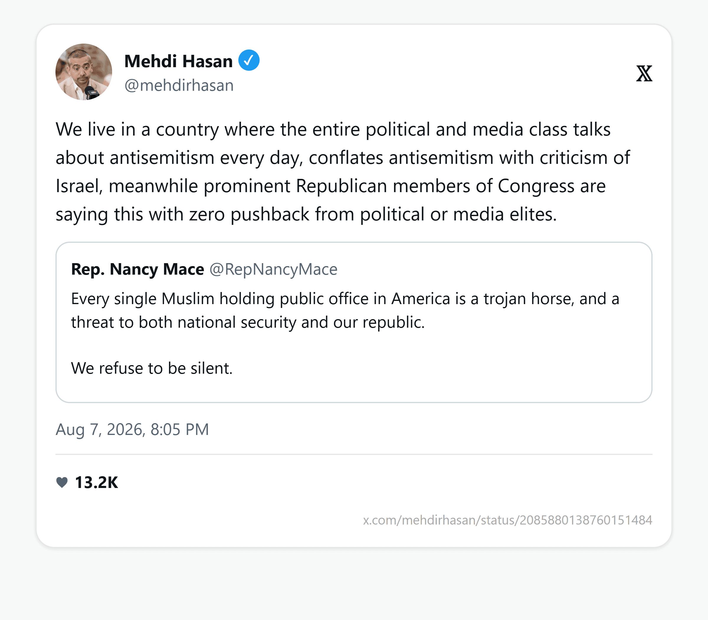 Mace calls every Muslim officeholder a 'trojan horse,' then declares: 'Total Islamaphobe here': image 5