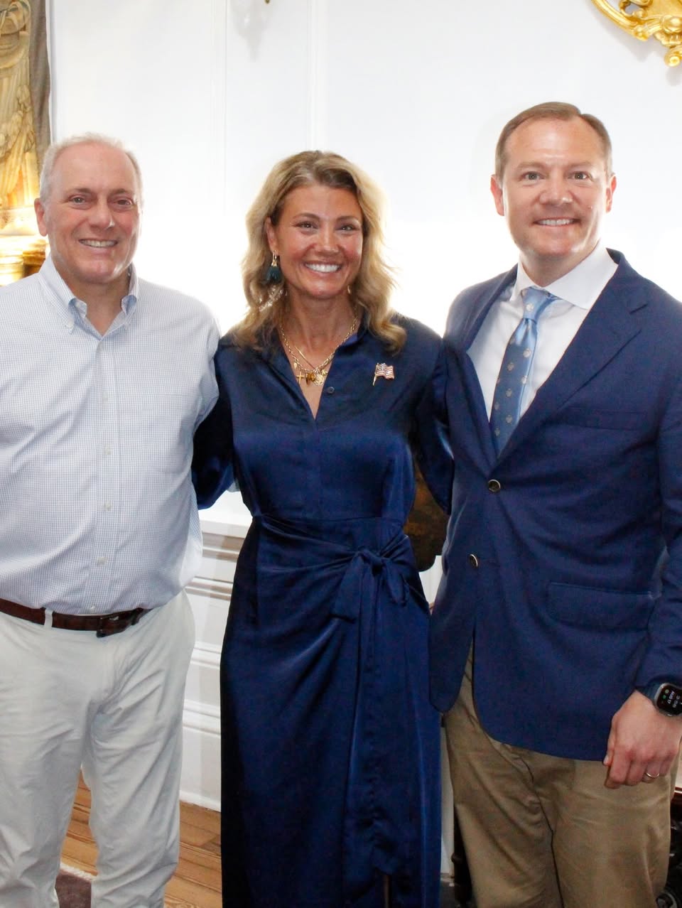 Steve Scalise, Jenny Costa Honeycutt, and Mike Haridopolos in a photo attached to Honeycutt's Facebook post.