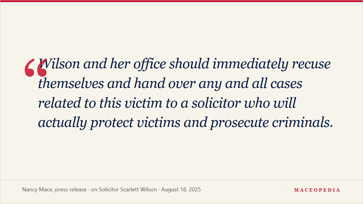 'Recuse themselves': Mace's official press release demands the prosecutor's removal and a state investigation into her: image 1