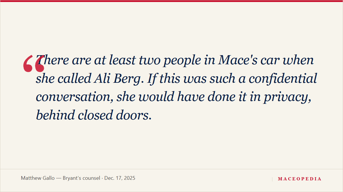 'There are at least two people in Mace's car': Bryant's counsel refuses to delete the recording, and announces an amended complaint: image 1