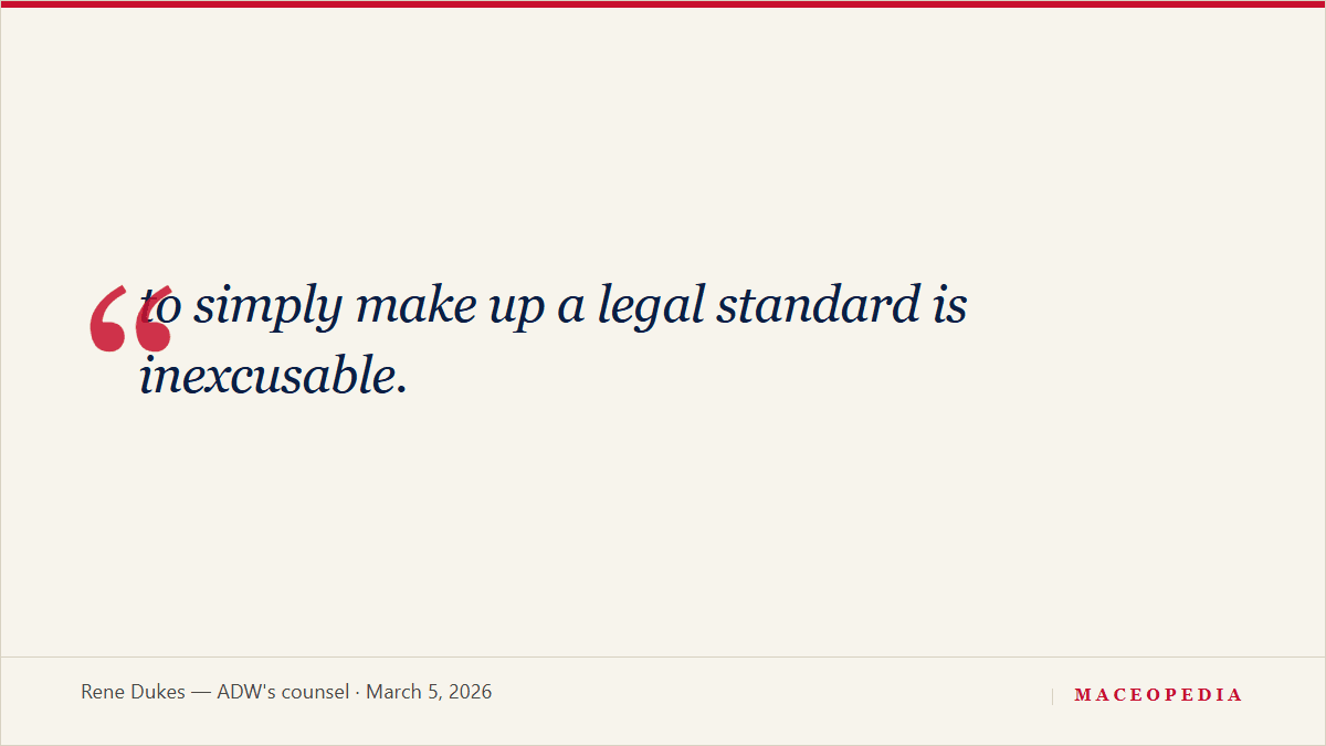 'To Simply Make Up a Legal Standard Is Inexcusable': Opposing Counsel Asks Court to Sanction Mace's Pro Se TRO Filing: image 1