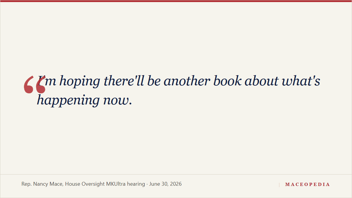 You don't know anything about MKUltra, which is the purpose of this hearing.: image 4