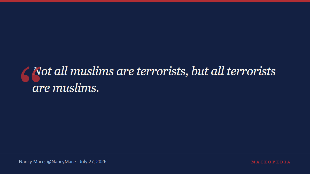 "60,000 Muslims Invade Spain" on Mace's official House account, then a no-comment repost of a meme naming Omar and Tlaib: image 1