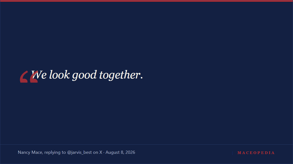 Who Is Jarvis? Nancy Mace's Favorite Reply Guy, and the Burner-Account Question: image 4