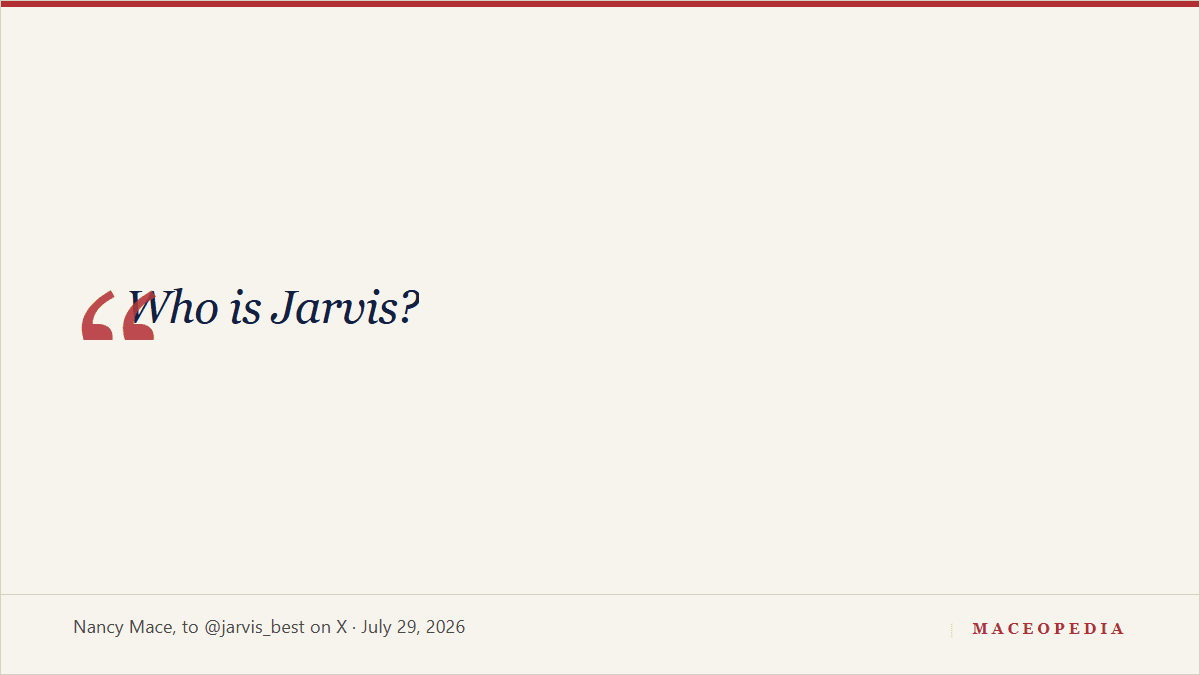 Who Is Jarvis? Nancy Mace's Favorite Reply Guy, and the Burner-Account Question: image 2