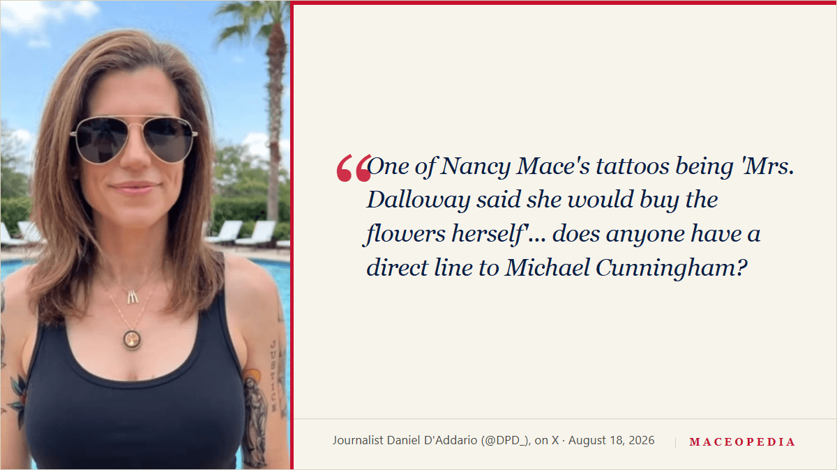 'A book about being gay': Nancy Mace's Mrs. Dalloway tattoo and the queer classic behind it: image 4
