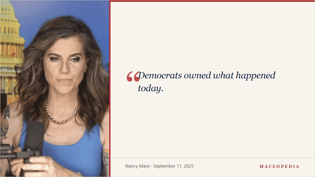 Mace after Charlie Kirk shooting: 'Democrats owned what happened today': image 1