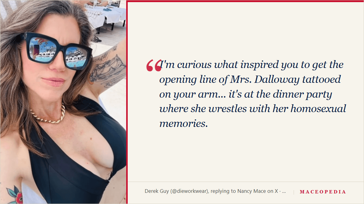 'A book about being gay': Nancy Mace's Mrs. Dalloway tattoo and the queer classic behind it: image 1