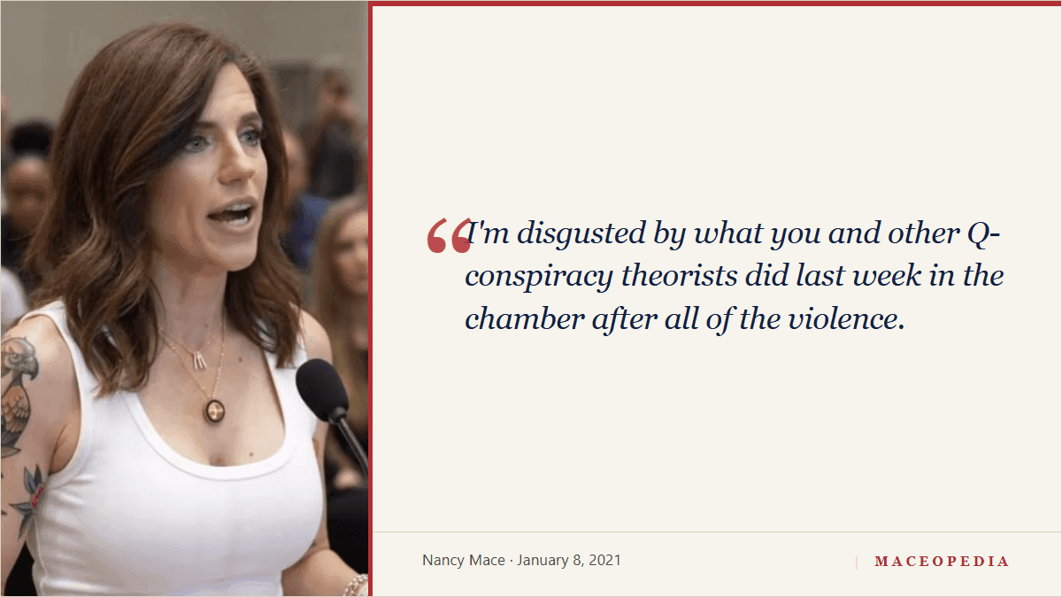 Mace in GOP group chat: 'I'm disgusted by what you and other Q-conspiracy theorists did': image 1