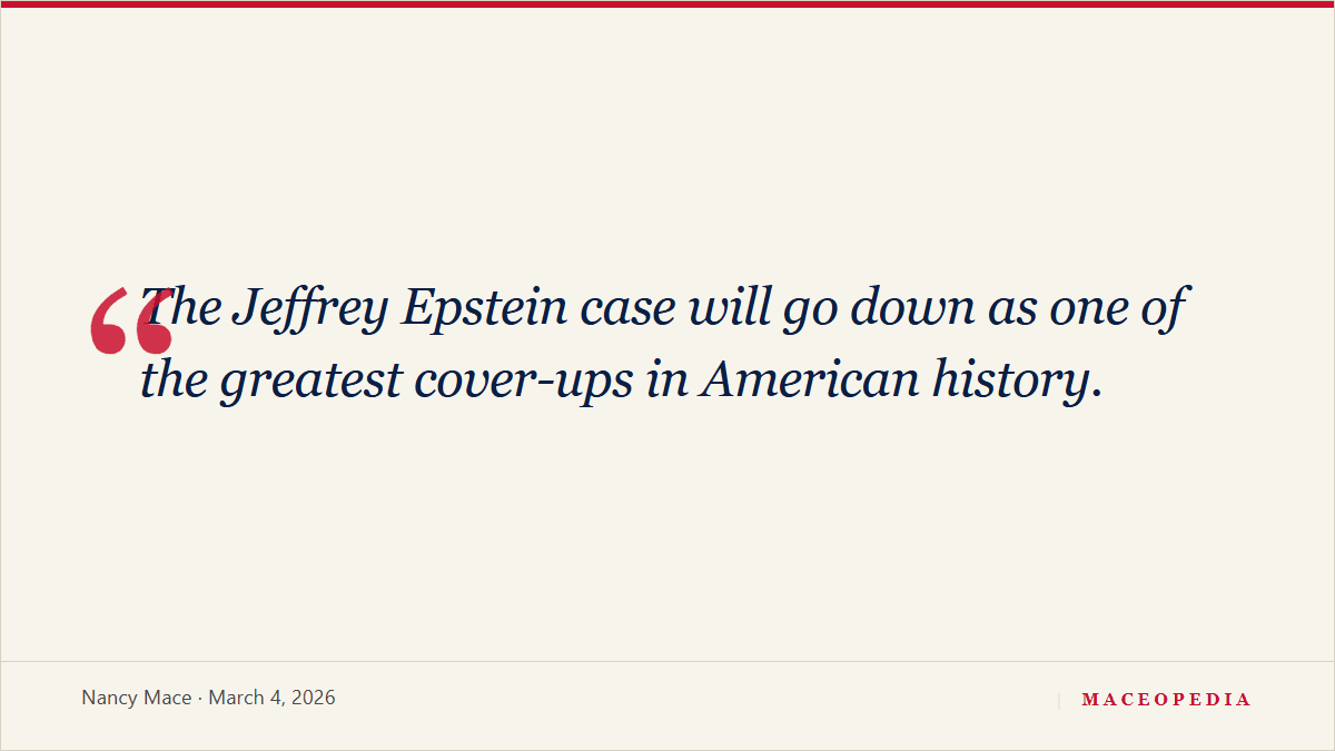 "One of the greatest cover-ups in American history": Oversight subpoenas Bondi on Mace's motion (24-19): image 1