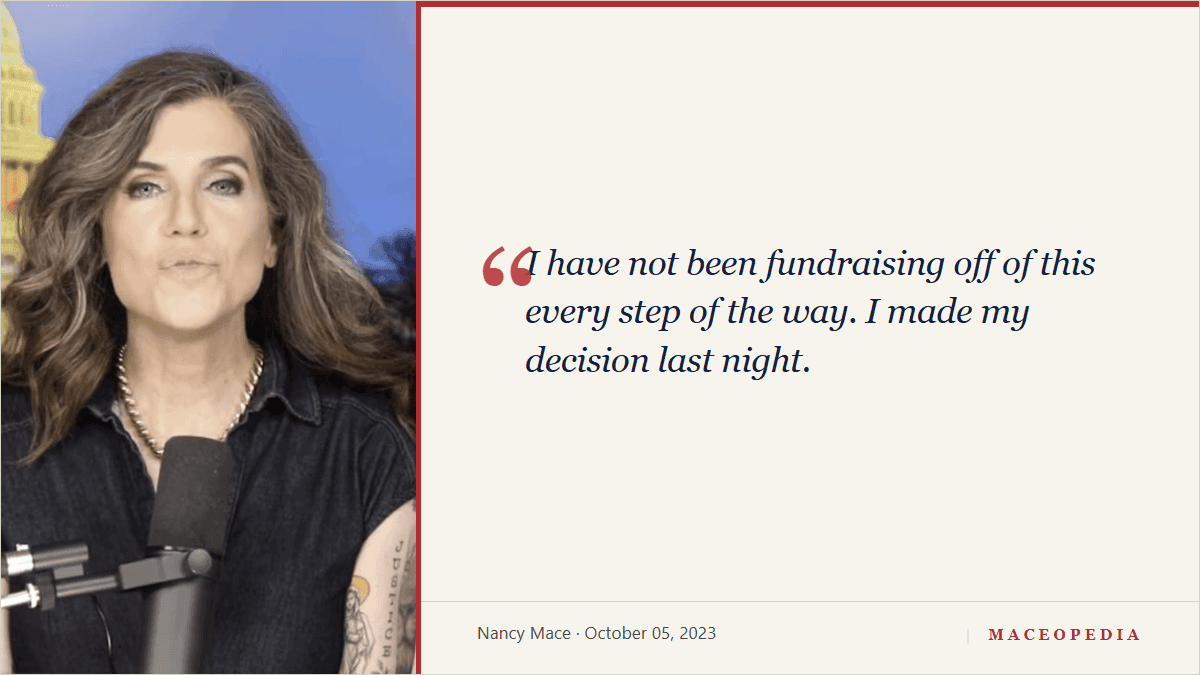 Mace tells CNN 'I have not been fundraising off of this', contradicted by her own timeline: image 1