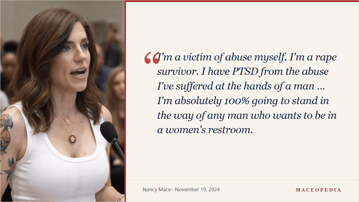Mace invokes rape survival to justify bathroom bill targeting Rep.-elect McBride: 'Yes and absolutely, and then some': image 1