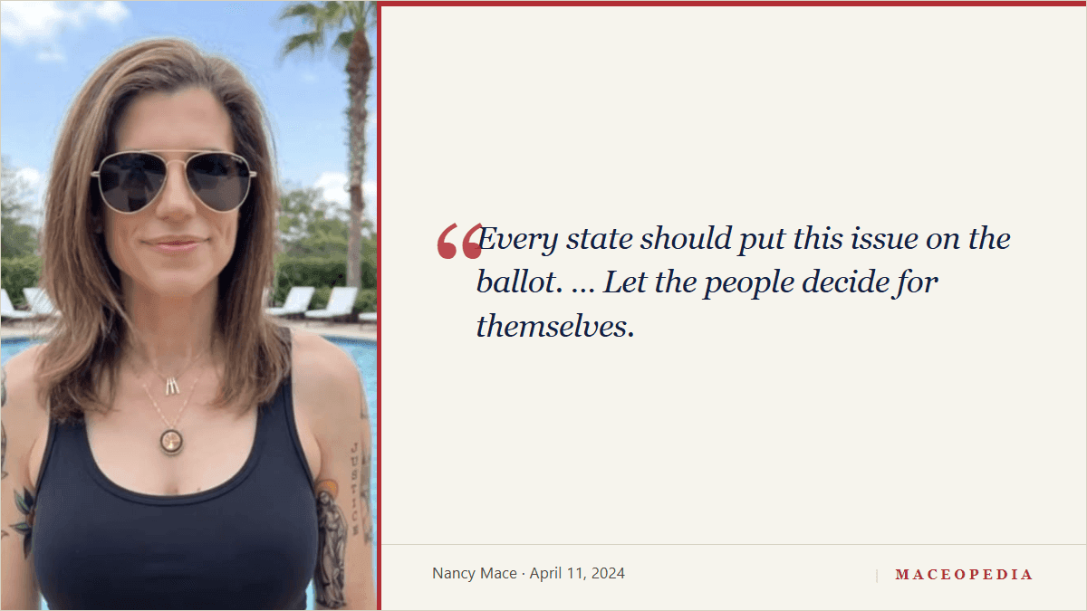 Mace on CNN endorses state-by-state abortion votes: 'Every state should put this issue on the ballot. Let the people decide': image 1