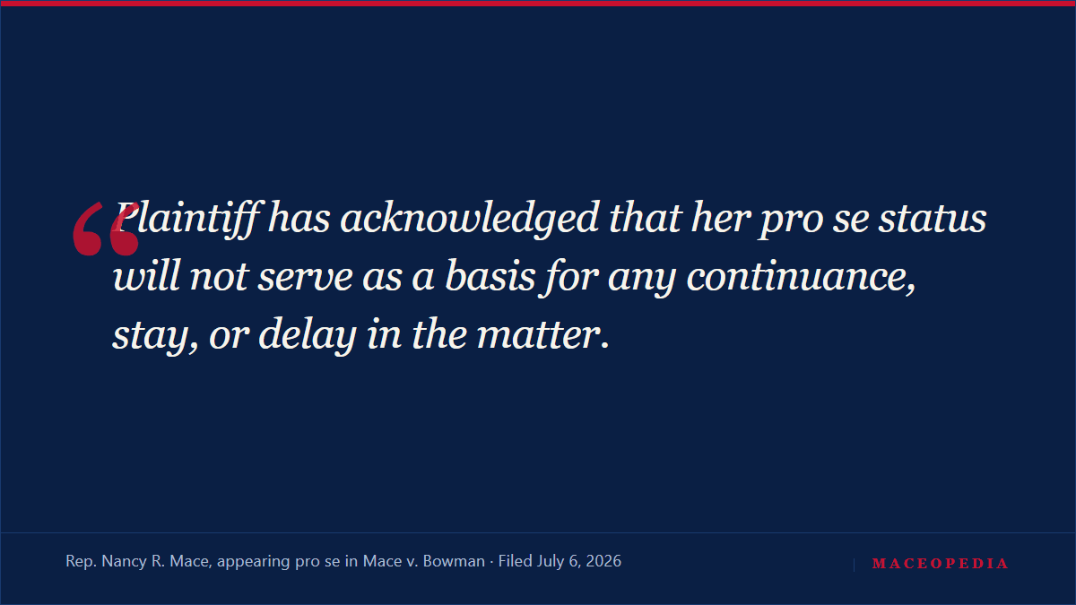 Pro Se: Nancy Mace has lost her lawyers again, this time in her own defamation suit against Eric Bowman: image 2