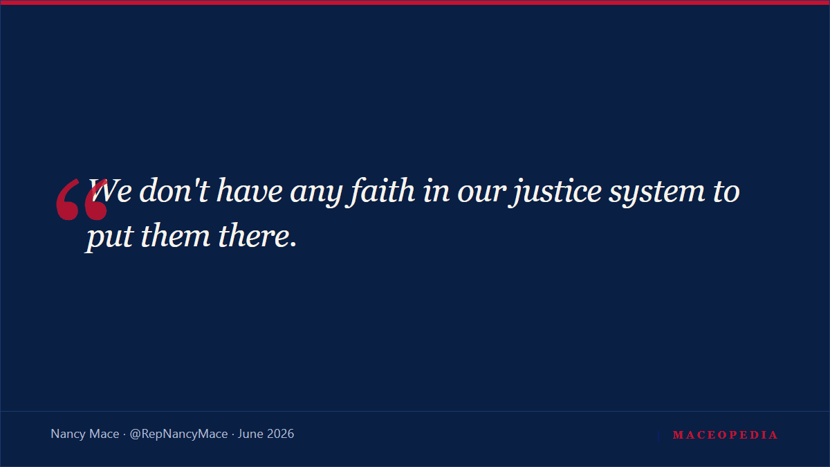 "We don't have any faith in our justice system": after the loss, Mace recirculates a February Epstein documentary: image 1