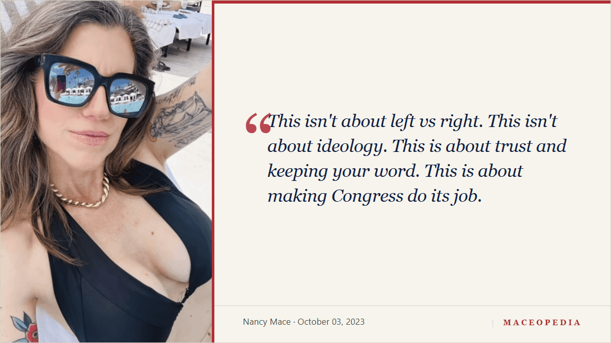 Mace explains McCarthy ouster vote: 'This isn't about left vs right. This is about trust and keeping your word.': image 1