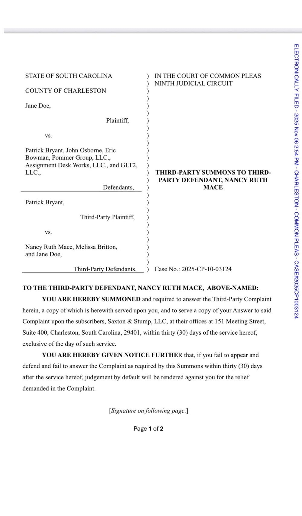 Patrick Bryant: 'Today I filed a counterclaim and third-party complaint… Where is the evidence?': image 2