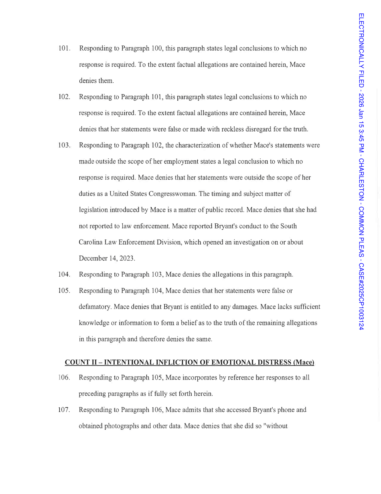 p. 17, admitting she accessed the phone and obtained photographs and other data.