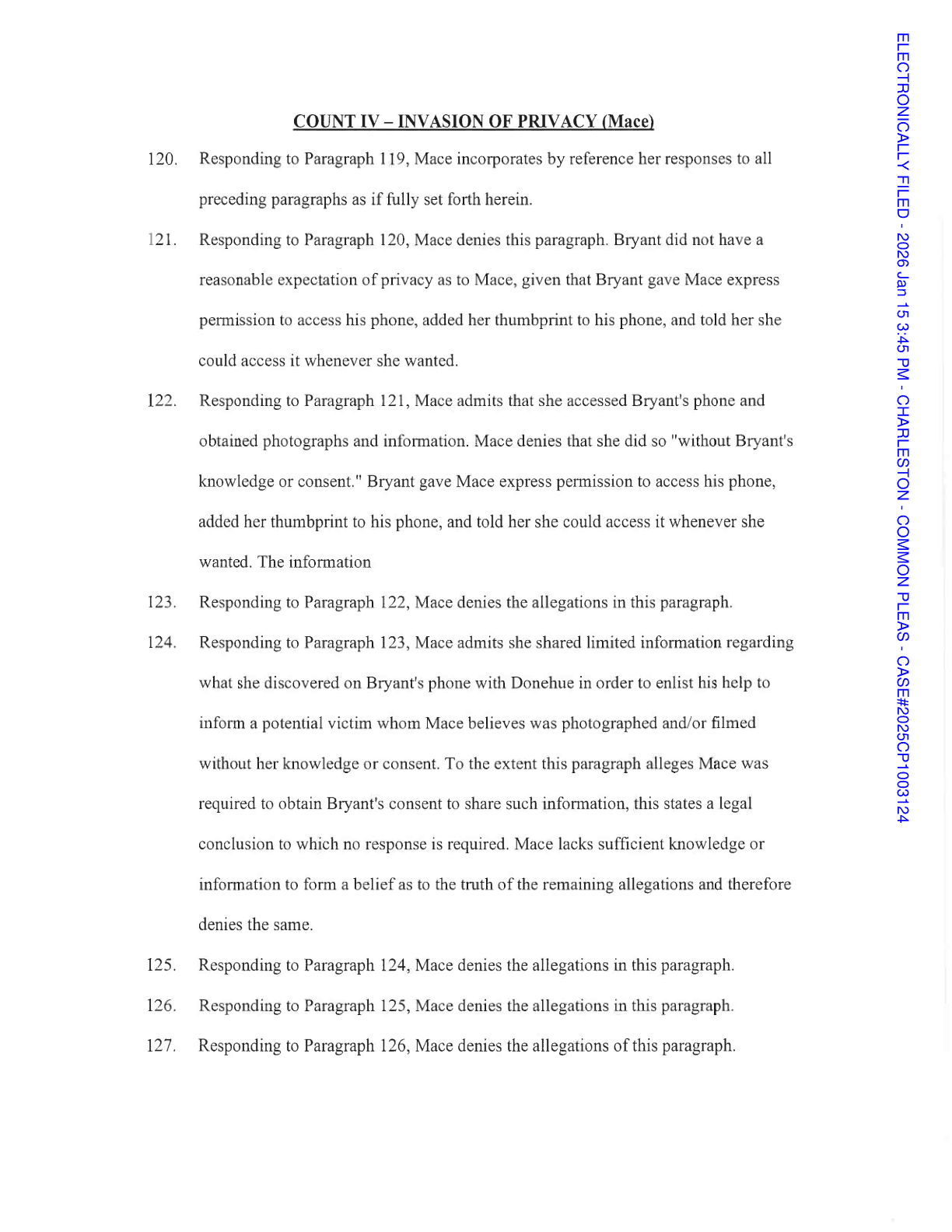 p. 20, the invasion-of-privacy response.