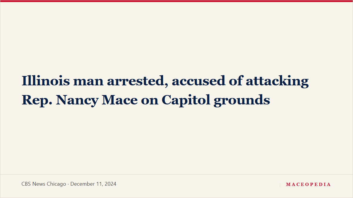 Illinois man arrested, accused of attacking Rep. Nancy Mace on Capitol grounds: image 1