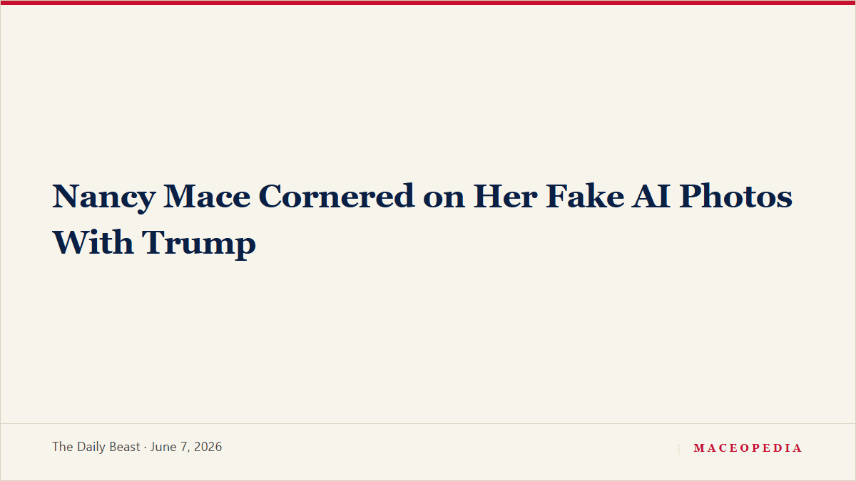 Nancy Mace Cornered on Her Fake AI Photos With Trump: image 1