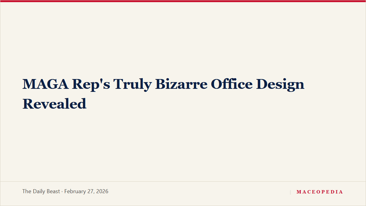 MAGA Rep's Truly Bizarre Office Design Revealed: image 1