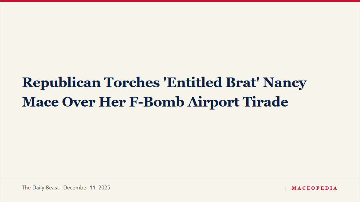 Republican Torches 'Entitled Brat' Nancy Mace Over Her F-Bomb Airport Tirade: image 1
