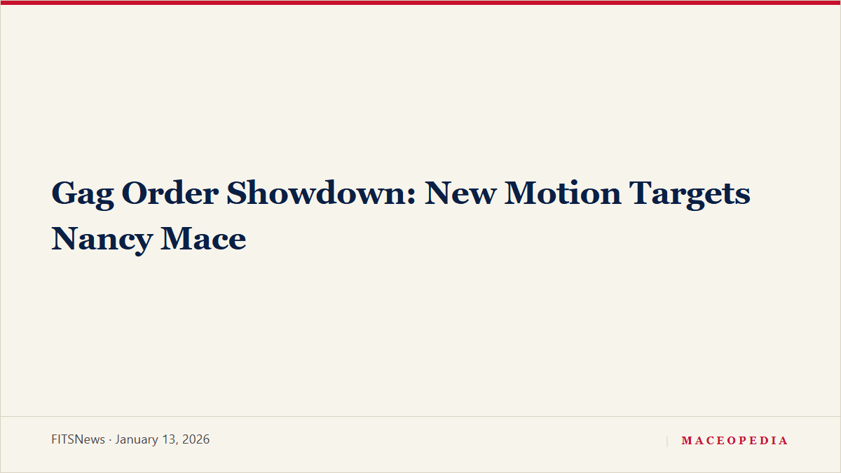 Gag Order Showdown: New Motion Targets Nancy Mace: image 1