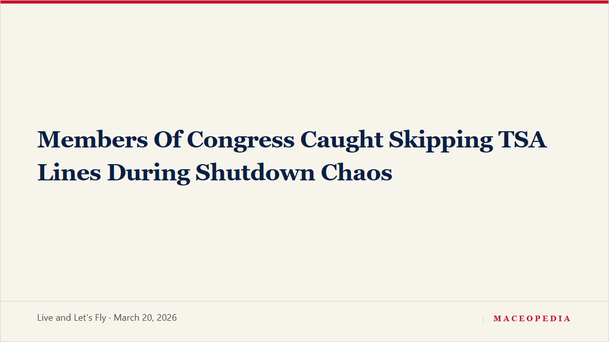 Members Of Congress Caught Skipping TSA Lines During Shutdown Chaos: image 1