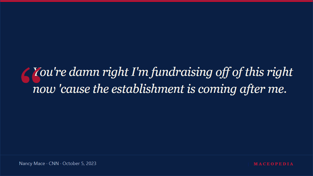 Nancy Mace Straight Up Lied About Her Post-McCarthy Ouster Fundraising on CNN: image 2