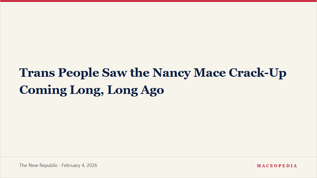 Trans People Saw the Nancy Mace Crack-Up Coming Long, Long Ago: image 1