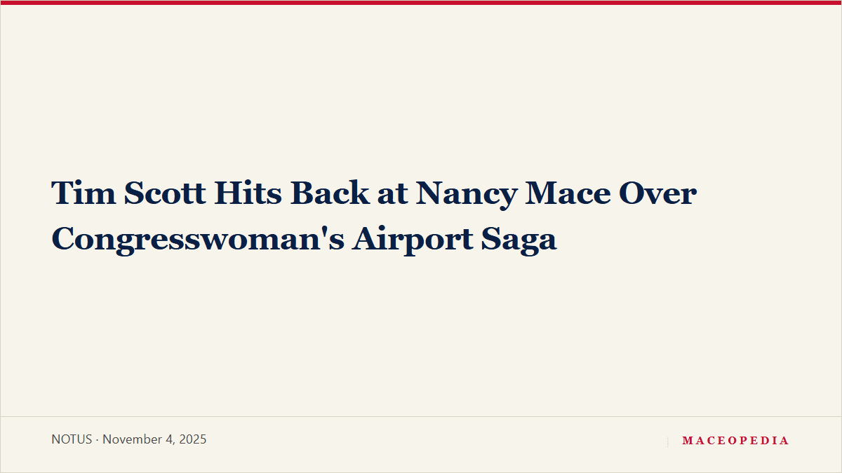 Tim Scott Hits Back at Nancy Mace Over Congresswoman's Airport Saga: image 1