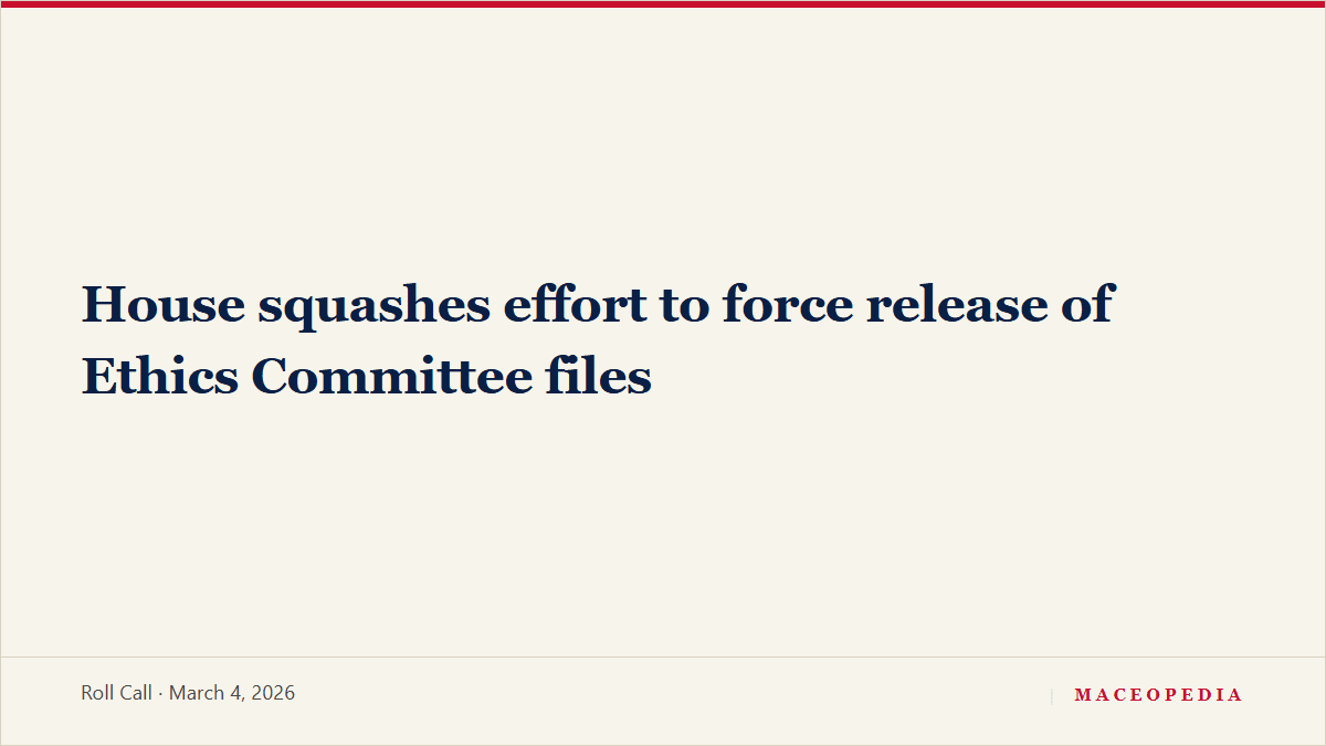 House squashes effort to force release of Ethics Committee files: image 1