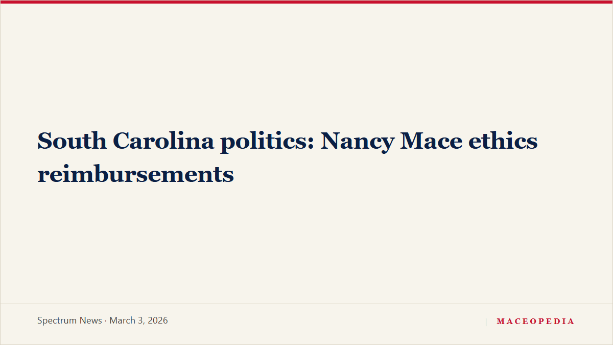 South Carolina politics: Nancy Mace ethics reimbursements: image 1