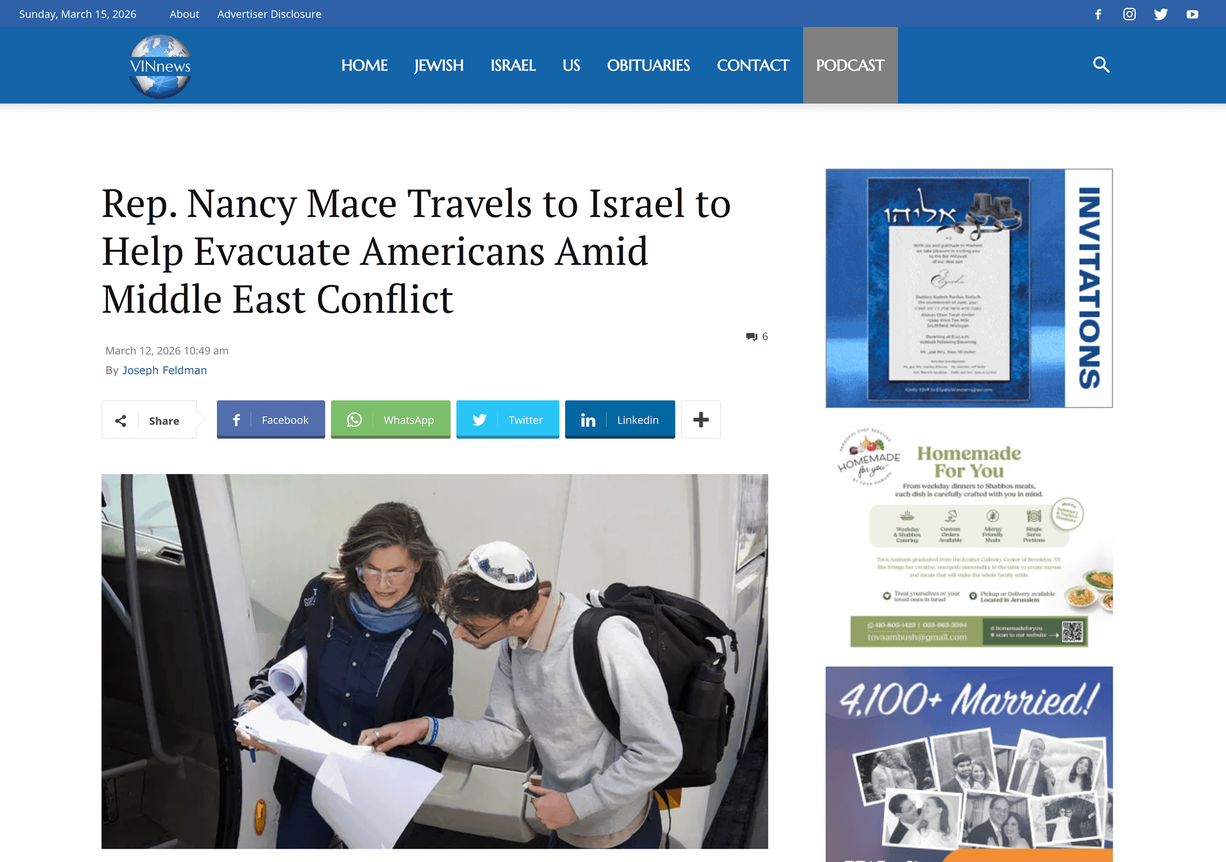 Rep. Nancy Mace Travels to Israel to Help Evacuate Americans: image 1