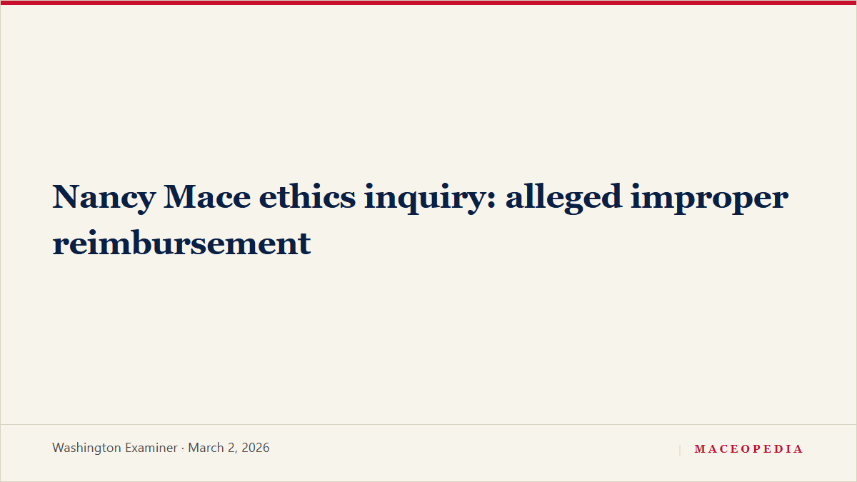 Nancy Mace ethics inquiry: alleged improper reimbursement: image 1
